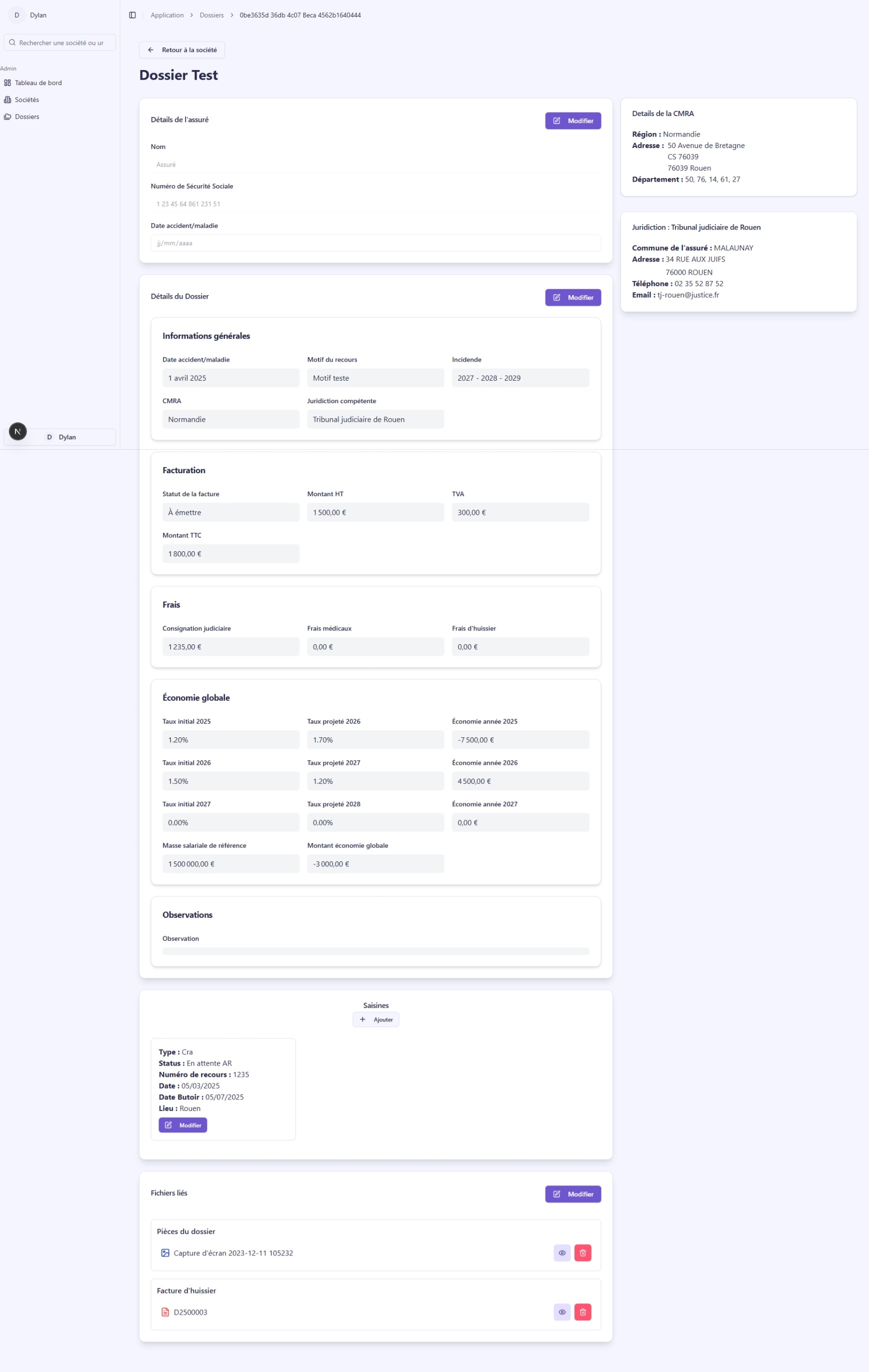 Mini ERP Gestion Cabinet Avocat - Image 2